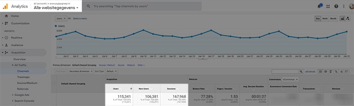 google analytics website