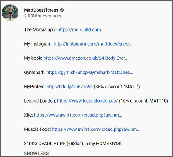 Matt Morsia aka MattDoesFitness youtube