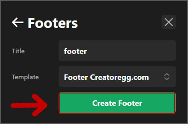 Create footer