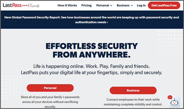 LastPass for save login details