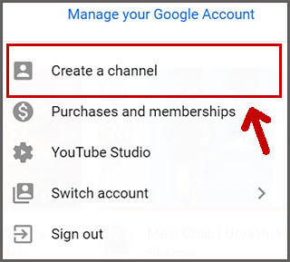 youtube create channel