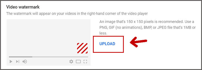 youtube video watermark