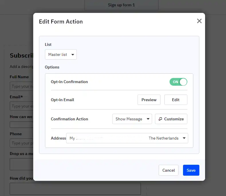 ActiveCampaign double optin setup for forms