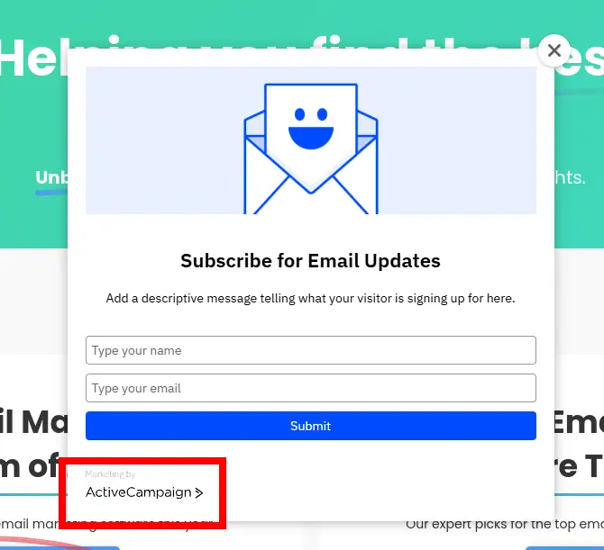 Remove branding in ActiveCampaign