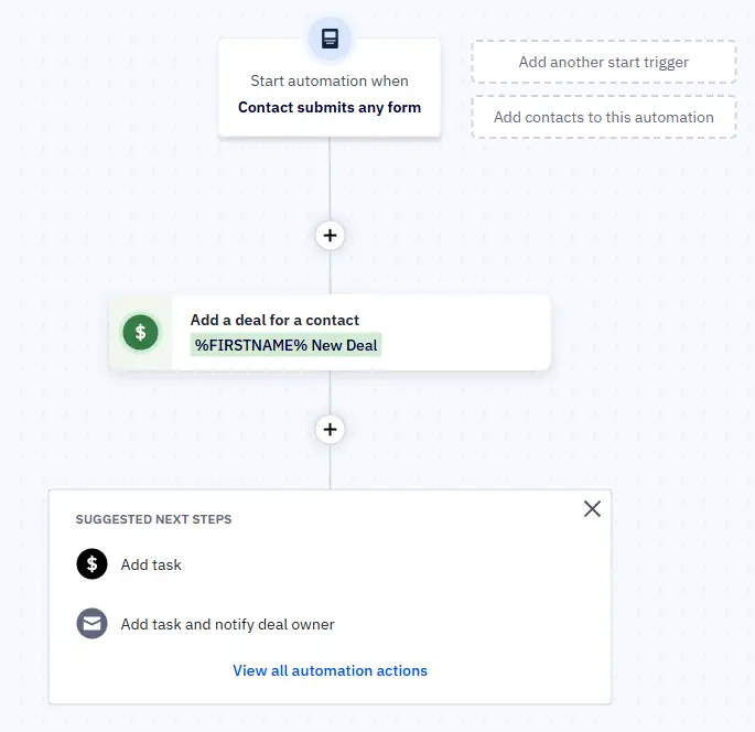 automatically adding deals in activecampaign