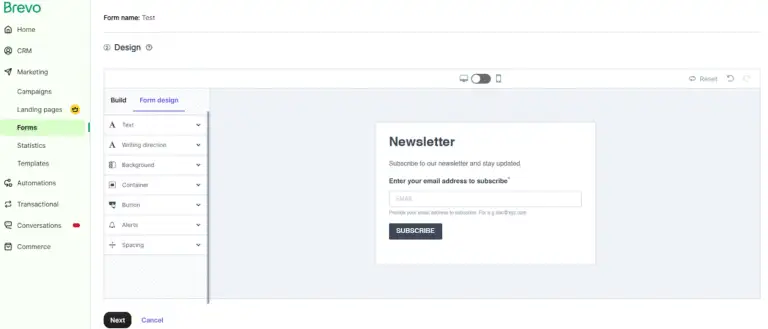 brevo Form Design and Templates