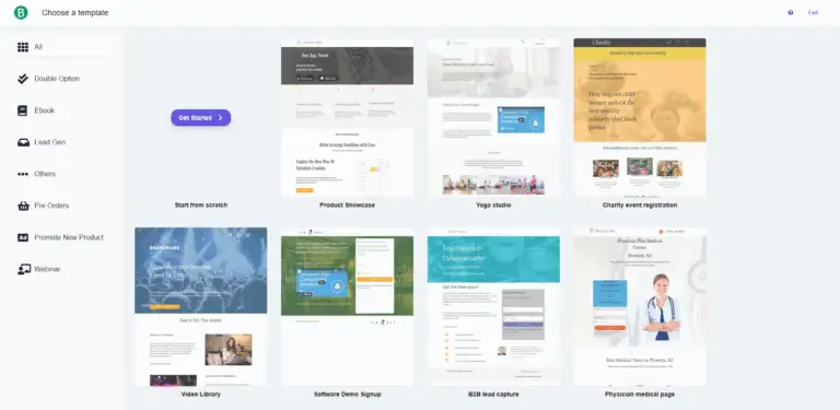 brevo landing page templates